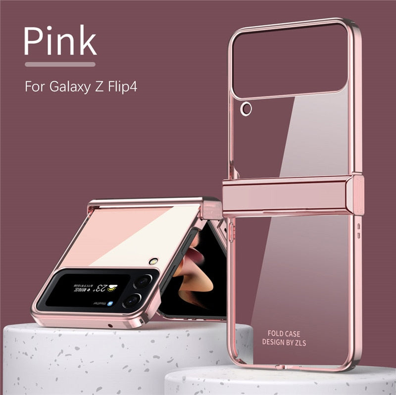 Transparent Plating Frame Full Protection For Galaxy Z Flip 4