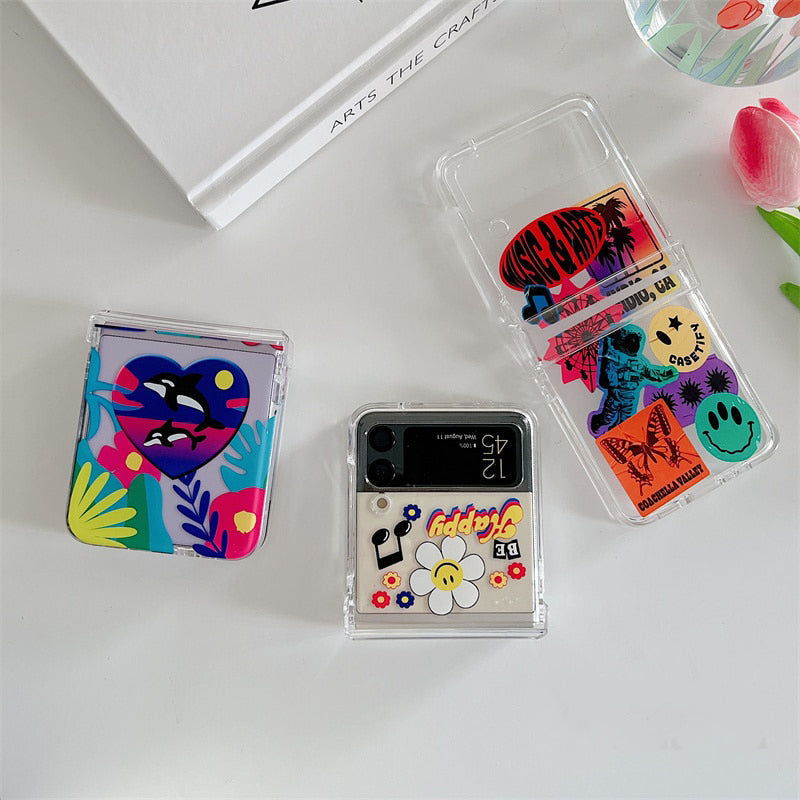 Full Protection Smile Flower Case For Samsung Galaxy Z Flip 4
