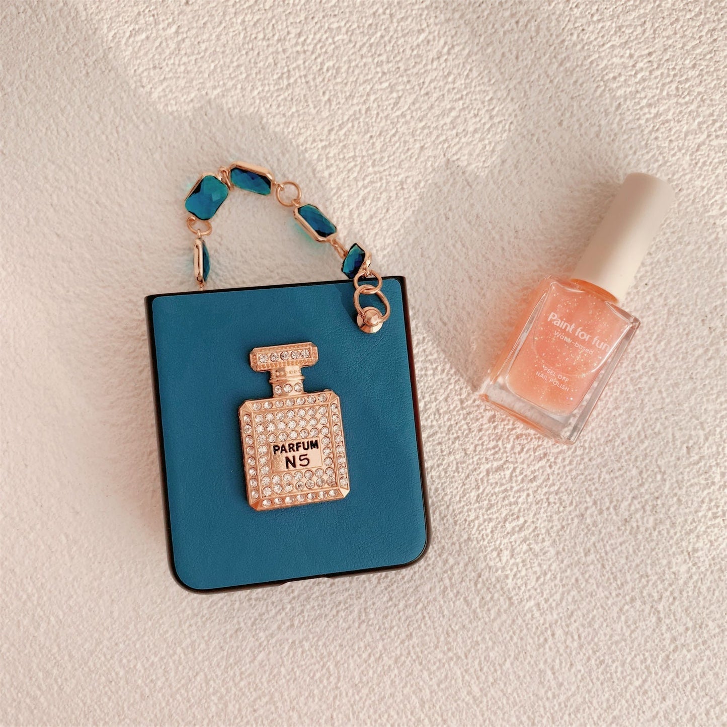 Elegant Blue Leather Case for Samsung Z Flip Galaxy Z Flip 4