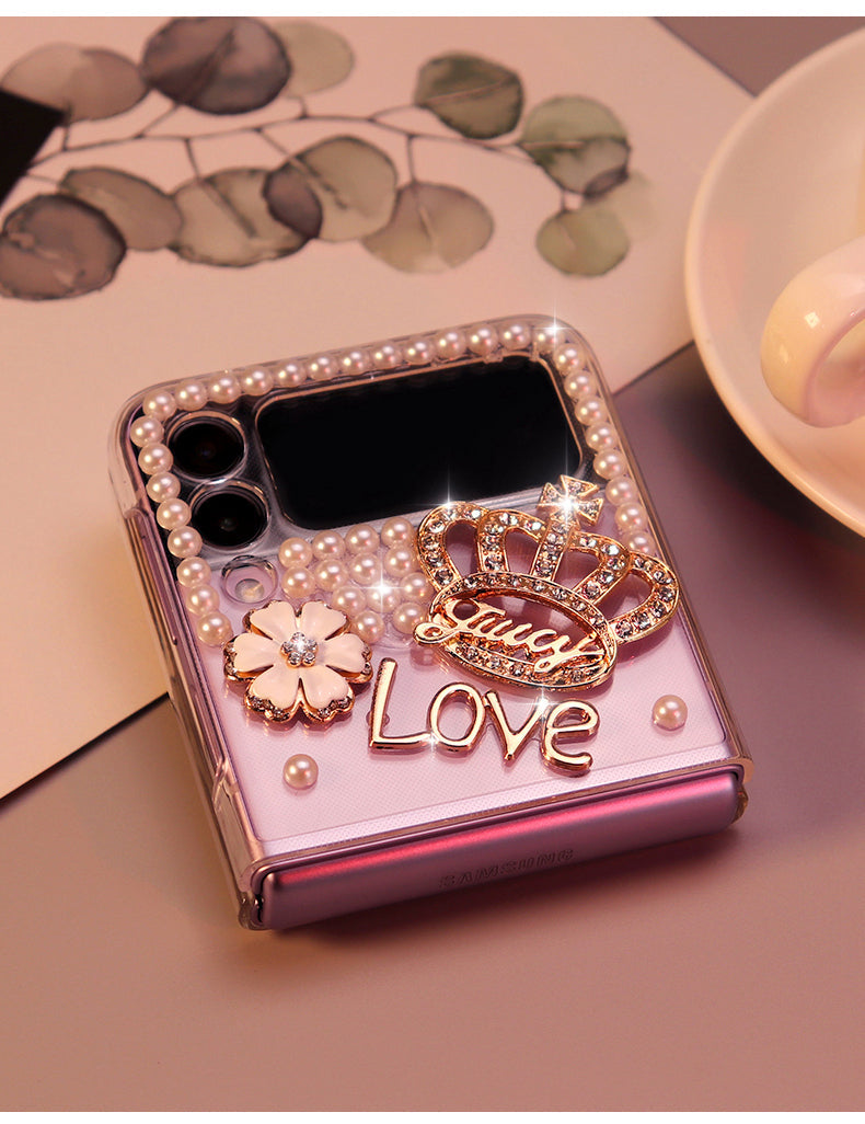 Fashion Crown Rhinestone Case For Samsung Galaxy Z Flip 4