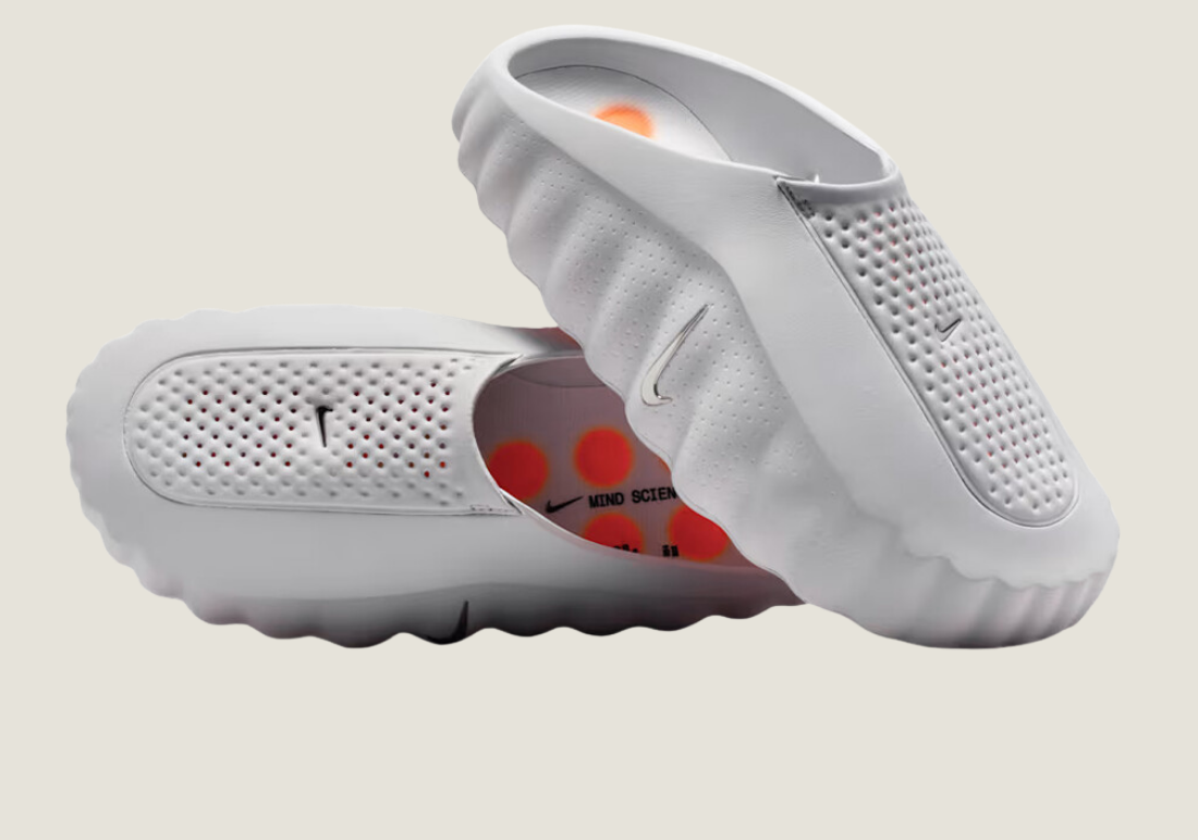 Mind 001 perforated slide Light Grey  Silver