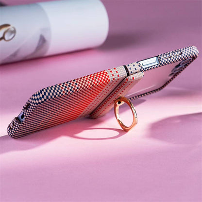 Real Carbon Fiber Magnetic Wireless Charging Skin-Feel Hard Phone Case Cover for Samsung Z Flip 3 / 4 / 5 / 6 / 7