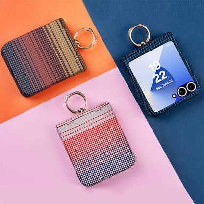 Real Carbon Fiber Magnetic Wireless Charging Skin-Feel Hard Phone Case Cover for Samsung Z Flip 3 / 4 / 5 / 6 / 7