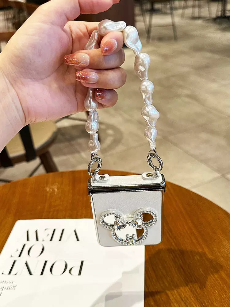 CUTE CARTOON MIRROR CASE FOR GALAXY Z FLIP 5