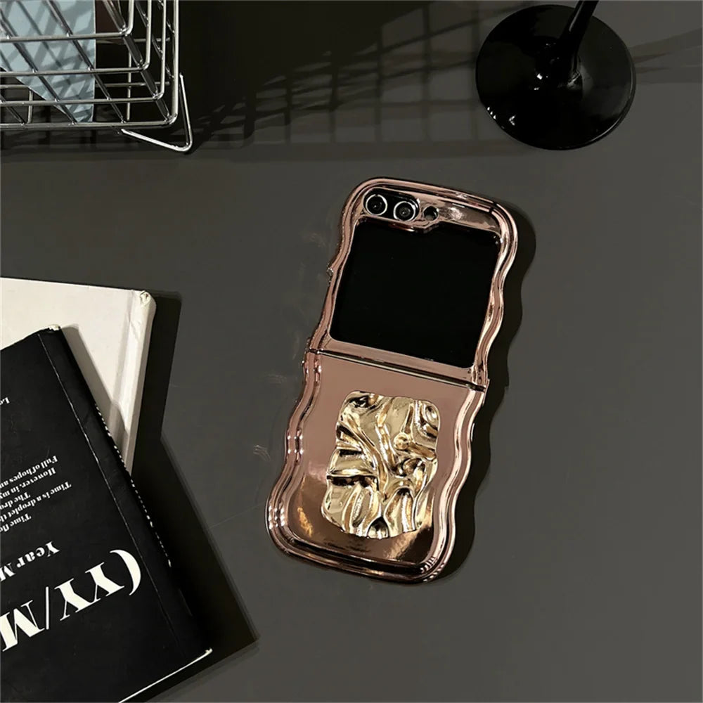 Tinfoil Bracket Wave Case for Samsung Galaxy Z Flip 3/4/5