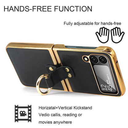 Retro Leather Case For Samsung Galaxy Z Flip 4 Flip 4