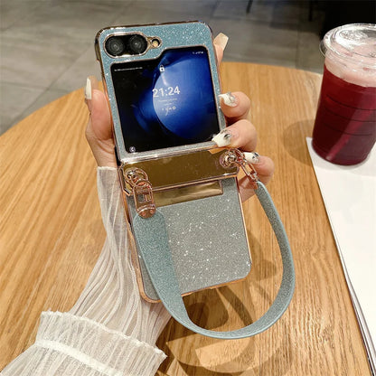 Luxury Glitter Wristband Case for Galaxy Z Flip