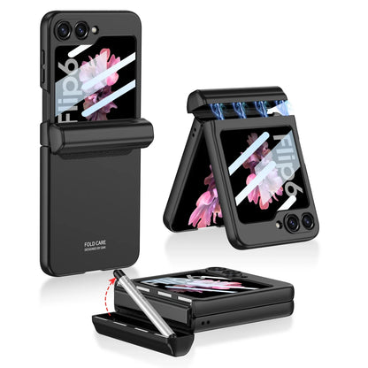 Shockproof Case with Magnetic Hinge Protection and Touch Pen for Samsung Galaxy Z Flip 6