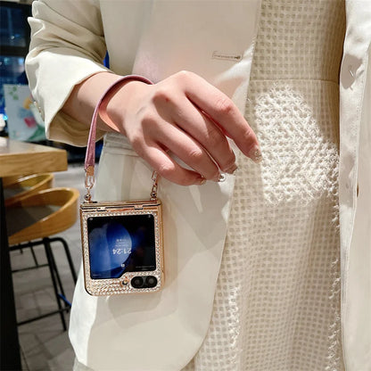 Luxury Glitter Wristband Case for Galaxy Z Flip