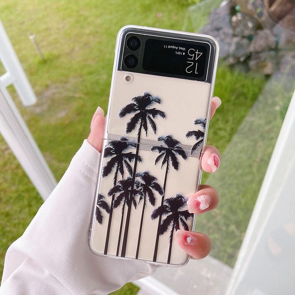 Simplicity Coconut Tree Phone Case For Samsung Galaxy Z Flip 4