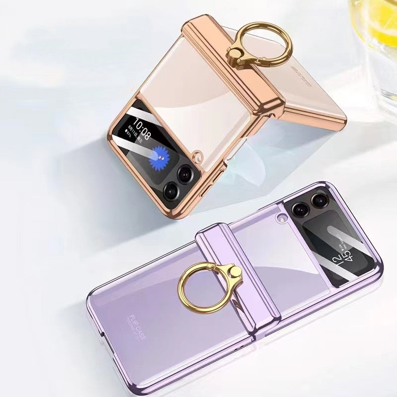 Plating transparent Case for Samsung Galaxy Z Flip 4