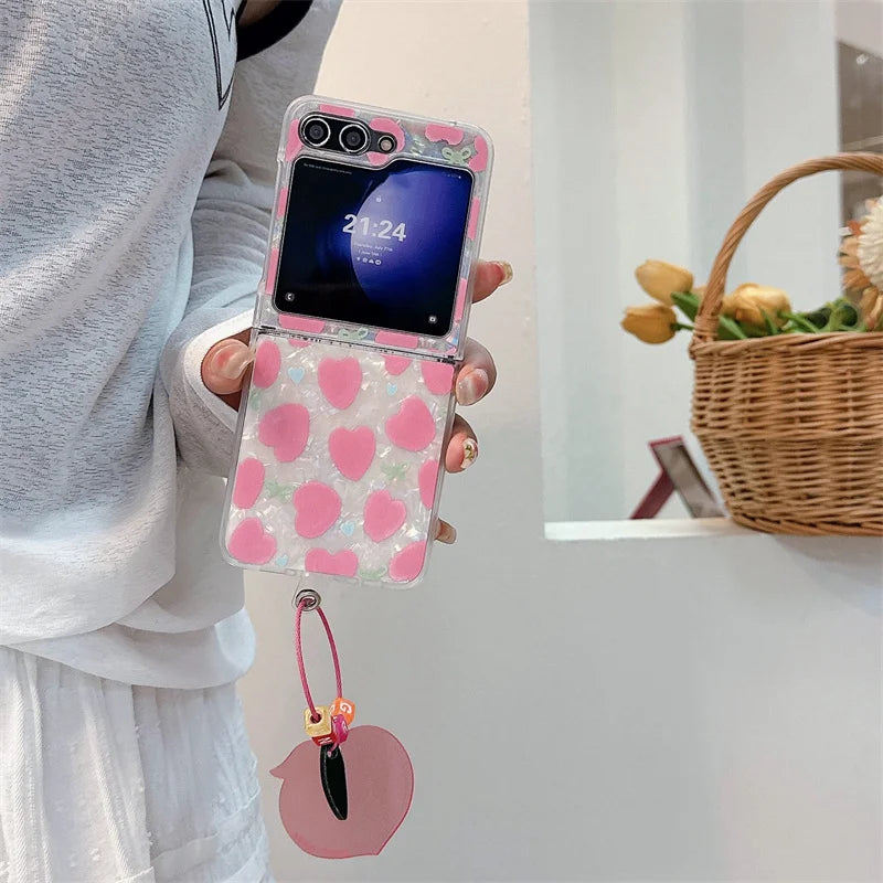Cute Love Heart Shell Case for Samsung Galaxy Z Flip 3/4/5