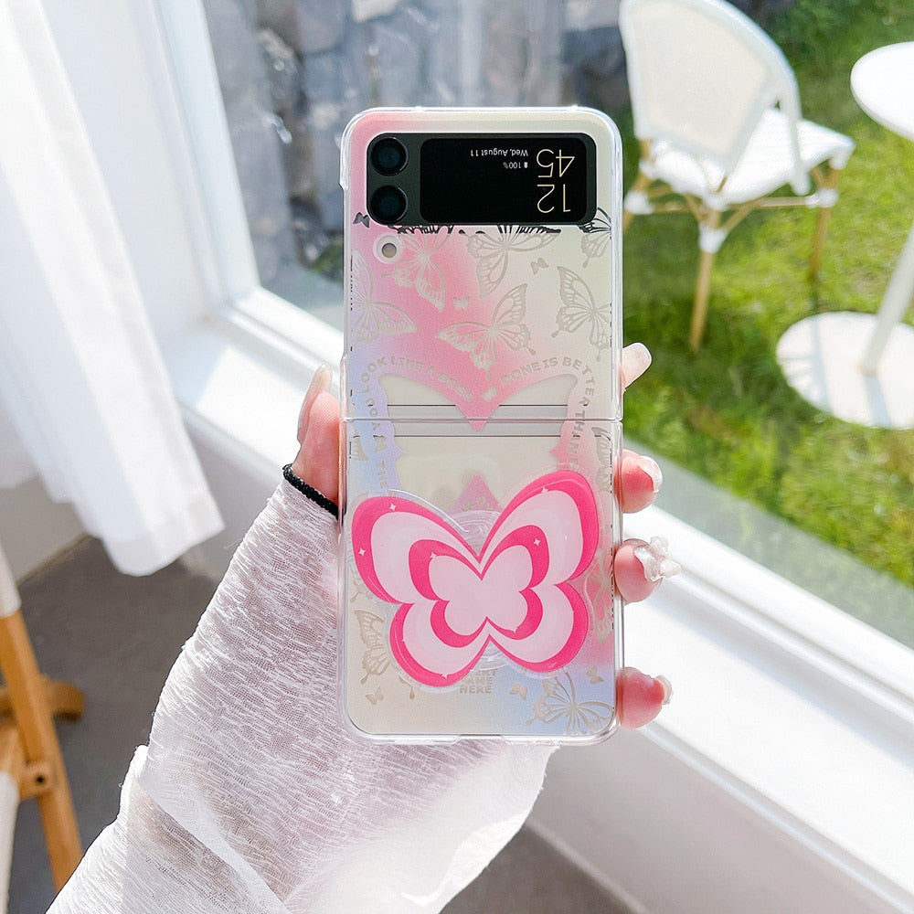 Butterfly Painted Shockproof Case For Samsung Galaxy Z Flip 4