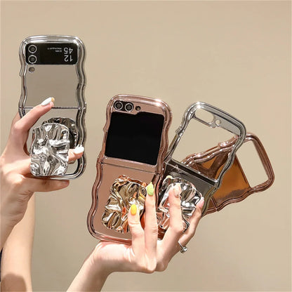 Tinfoil Bracket Wave Case for Samsung Galaxy Z Flip 3/4/5