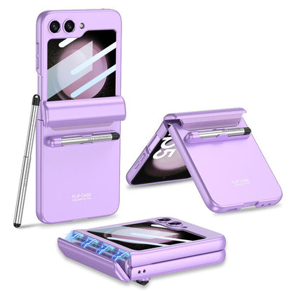 Magnetic Hinge Protection Case With Touch Pen For Samsung Galaxy Z Flip 5