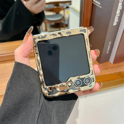 Luxury Leopard Print Phone Case for Samsung Galaxy Z Flip 3/4/5/6
