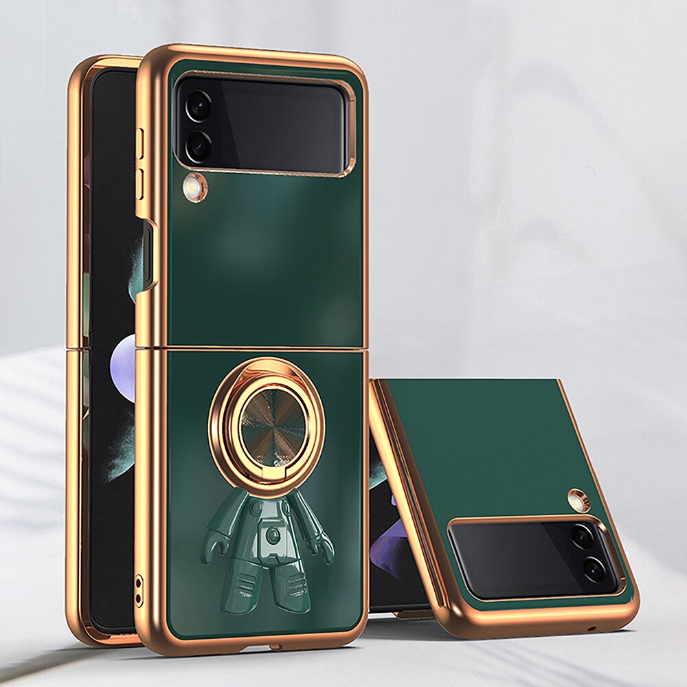 Magnetic Astronaut Holder Plating Case For Samsung Galaxy Z Flip 5
