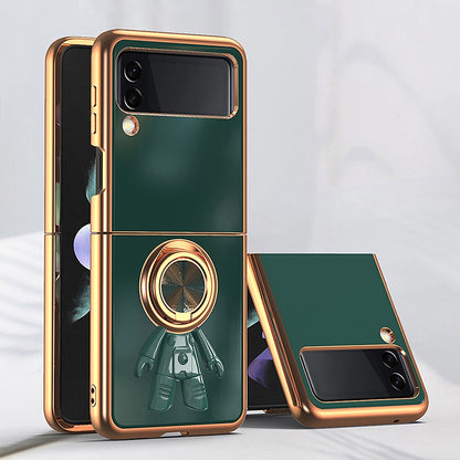 Magnetic Astronaut Holder Plating Case For Samsung Galaxy Z Flip 5