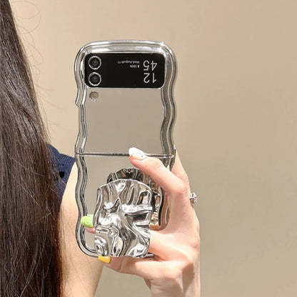 Tinfoil Bracket Wave Case for Samsung Galaxy Z Flip 3/4/5