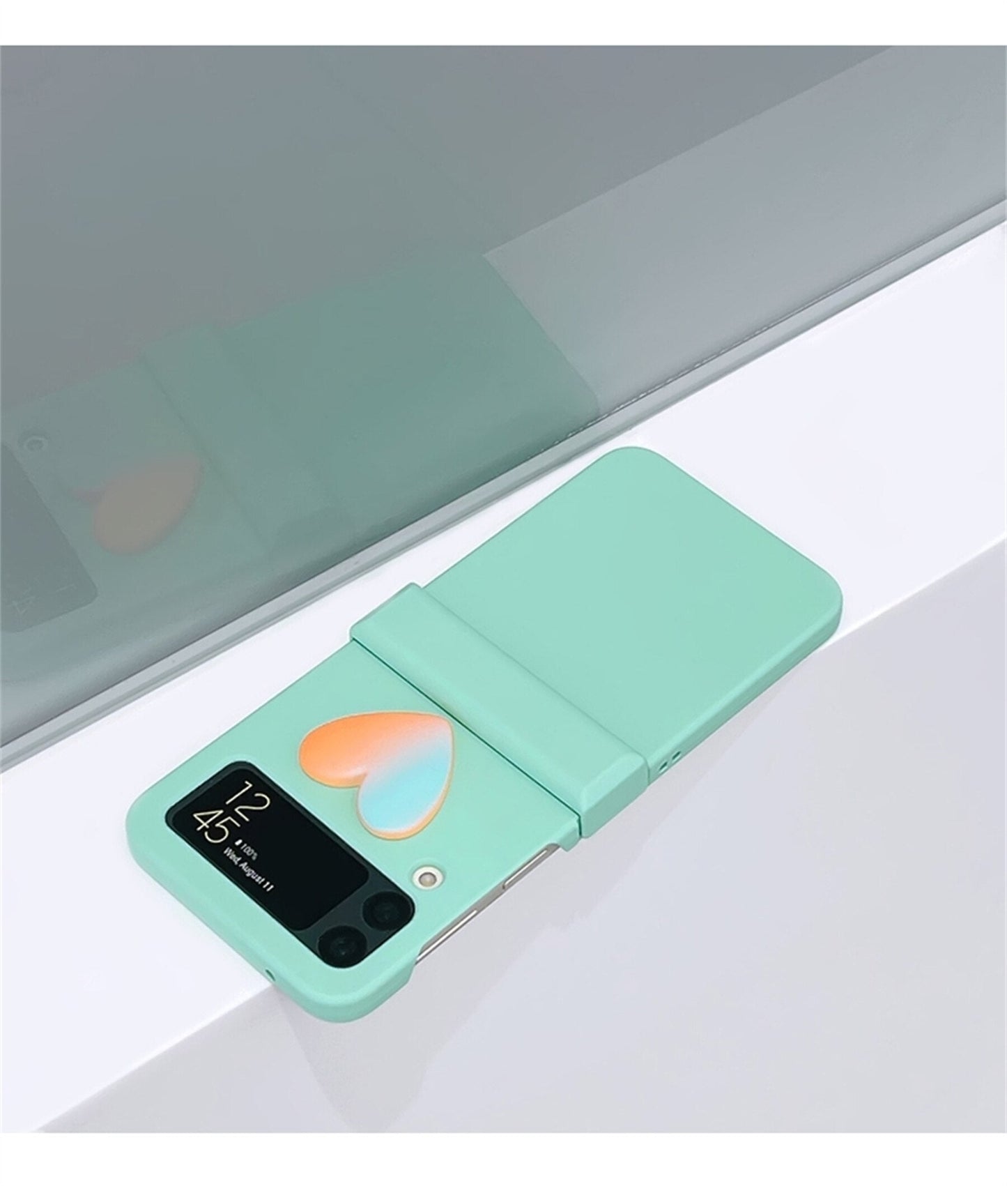 Cute 3D Gradient Heart Case for Samsung Galaxy Z Flip 4