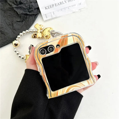 Metallic Water Ripple Phone Case for Samsung Galaxy Z Flip Series