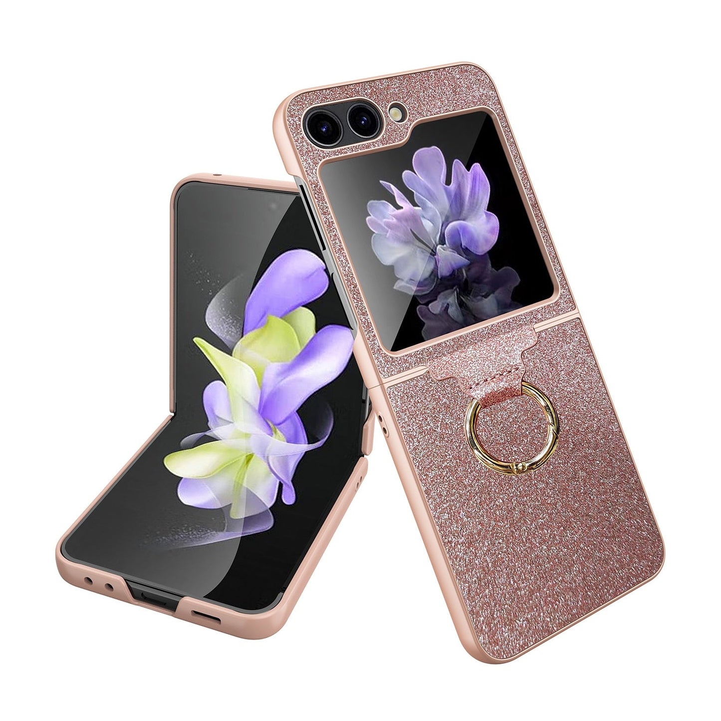Luxury Colorful Case with Ring Bracket For Galaxy Z Flip 5