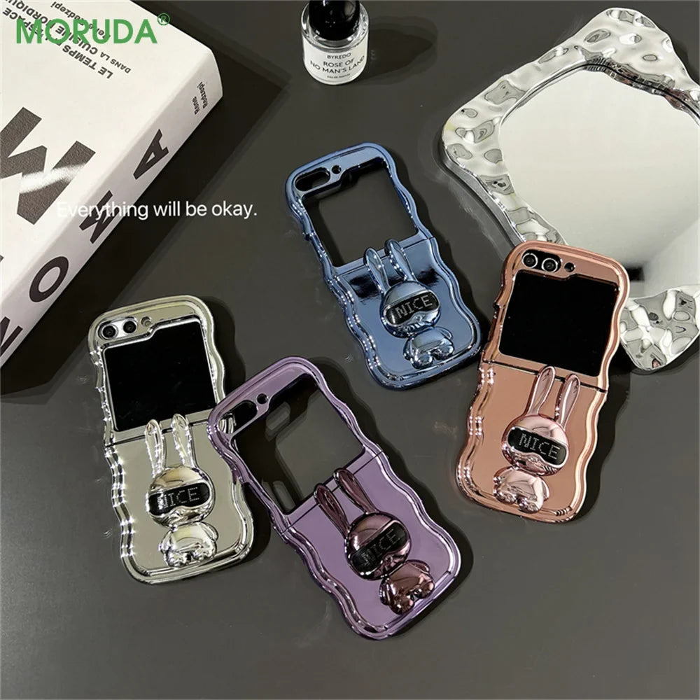 Rabbit Stand Wave Case for Samsung Galaxy Z Flip 3/4/5/6