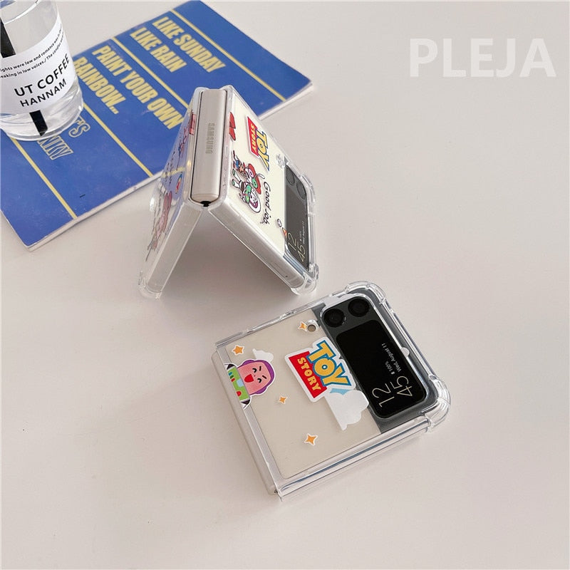 Cute Cartoon Clear Phone Case For Galaxy Z Flip 4