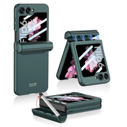 Shockproof Case with Magnetic Hinge Protection and Touch Pen for Samsung Galaxy Z Flip 6