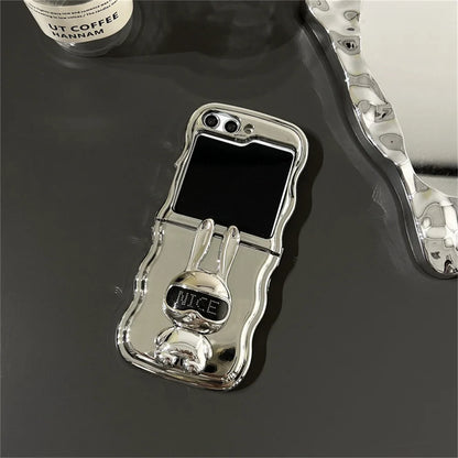 Rabbit Stand Wave Case for Samsung Galaxy Z Flip 3/4/5/6