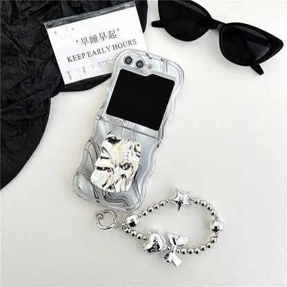 Metallic Water Ripple Phone Case for Samsung Galaxy Z Flip Series