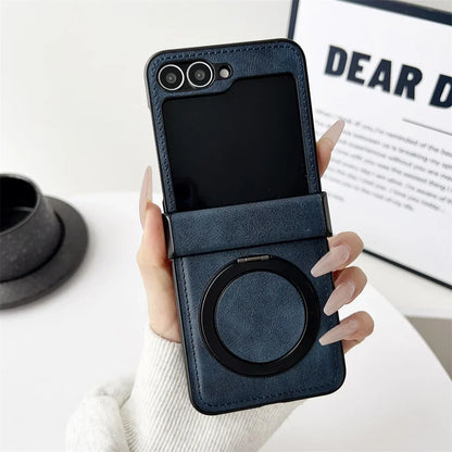 Leather Magnetic Case For Samsung Galaxy Z Flip