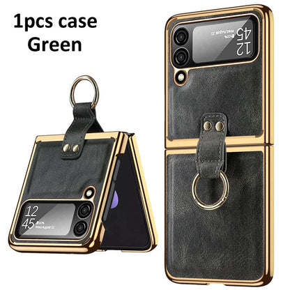 Retro Leather Case For Samsung Galaxy Z Flip 4 Flip 4