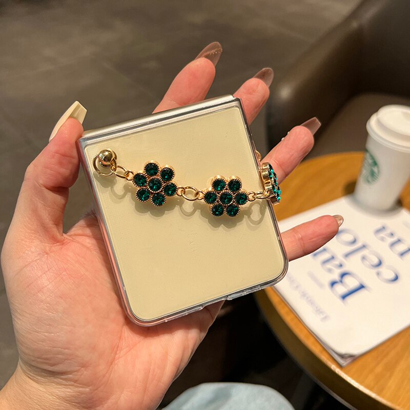 Luxury Rhinestone Bracelet Case For Samsung Galaxy Z Flip 4