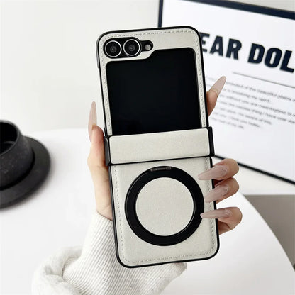 Leather Magnetic Case For Samsung Galaxy Z Flip