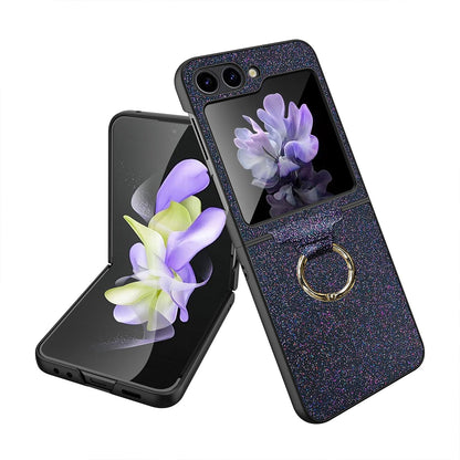 Luxury Colorful Case with Ring Bracket For Galaxy Z Flip 5