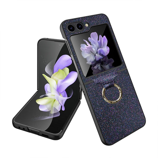 Luxury Colorful Case with Ring Bracket For Galaxy Z Flip 5