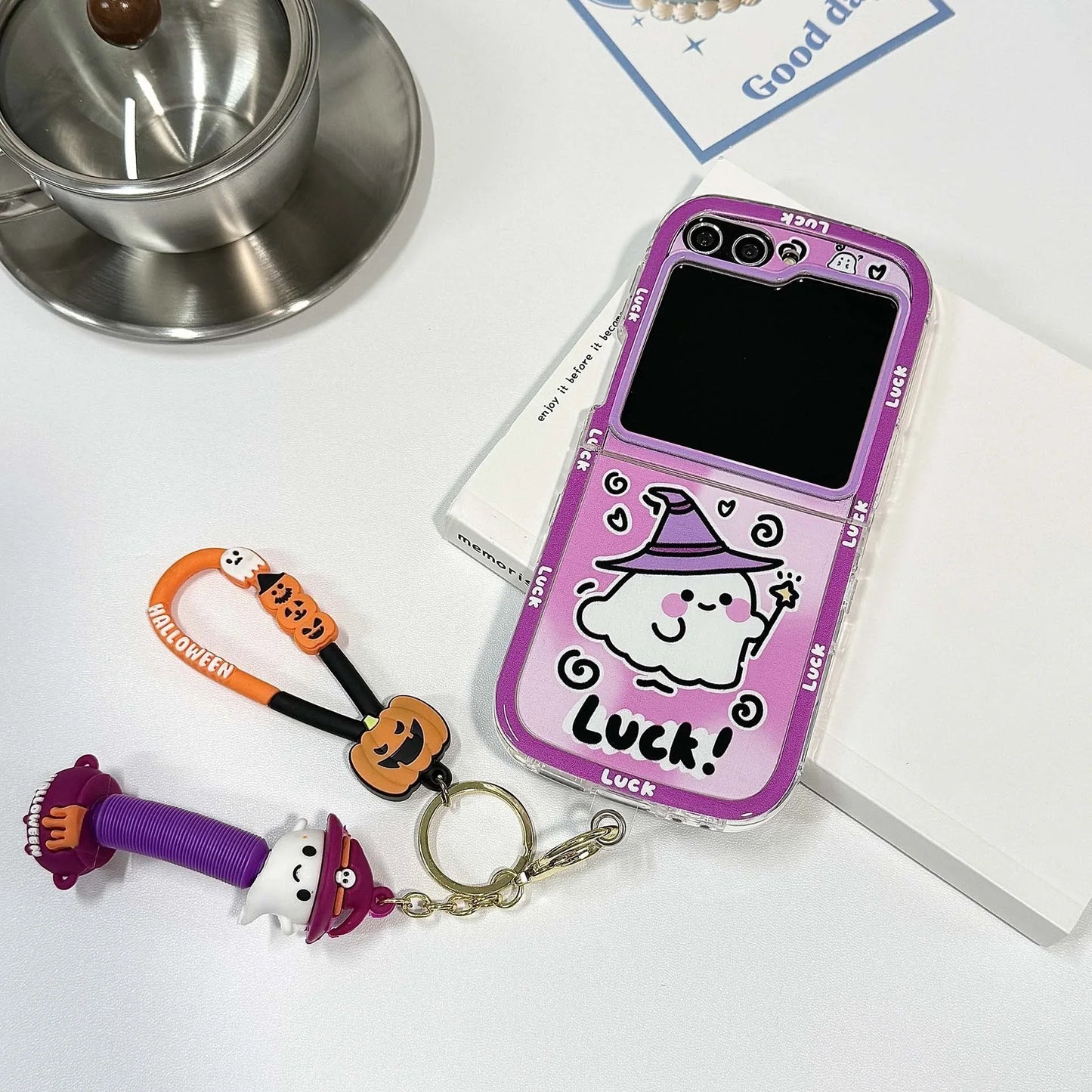 Happy Halloween Ghost Case for Samsung Galaxy Z Flip 3/4/5/6