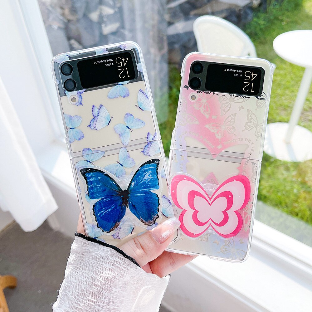 Butterfly Painted Shockproof Case For Samsung Galaxy Z Flip 4