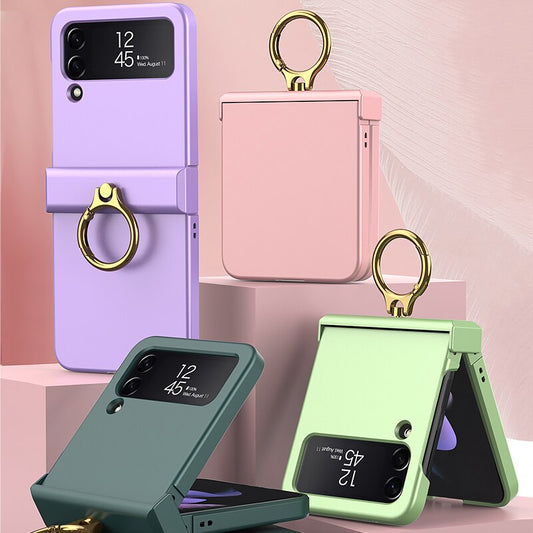 Ultra-Slim Full Protection Case with Ring Holder For Galaxy Z Flip 4