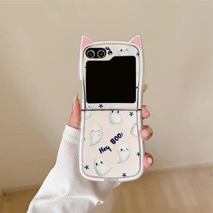 Cute 3D Halloween Ghost Case for Samsung Galaxy Z Flip 3/4/5/6