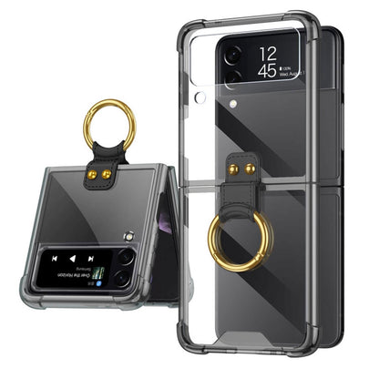 Transparent Case with Ring Bracket For Samsung Galaxy Z Flip 4