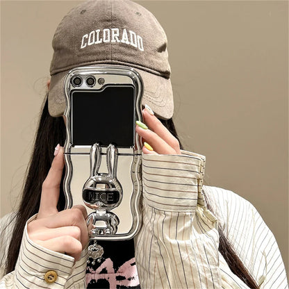 Rabbit Stand Wave Case for Samsung Galaxy Z Flip 3/4/5/6