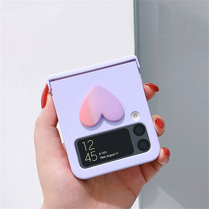 Cute 3D Gradient Heart Case for Samsung Galaxy Z Flip 4