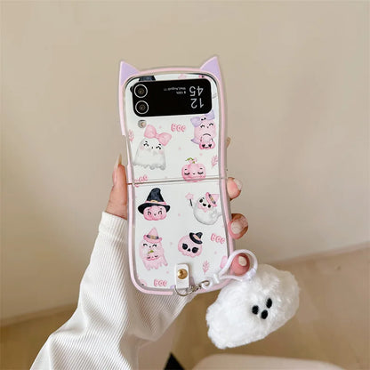 Cute 3D Halloween Ghost Case for Samsung Galaxy Z Flip 3/4/5/6