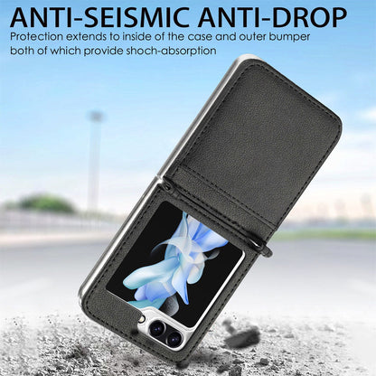 Leather Case with Card Holder For Samsung Galaxy Z Flip 5