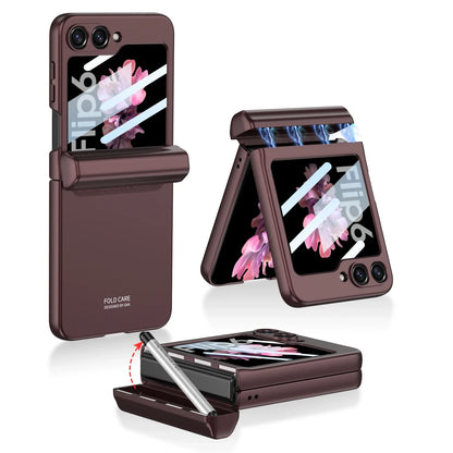 Shockproof Case with Magnetic Hinge Protection and Touch Pen for Samsung Galaxy Z Flip 6