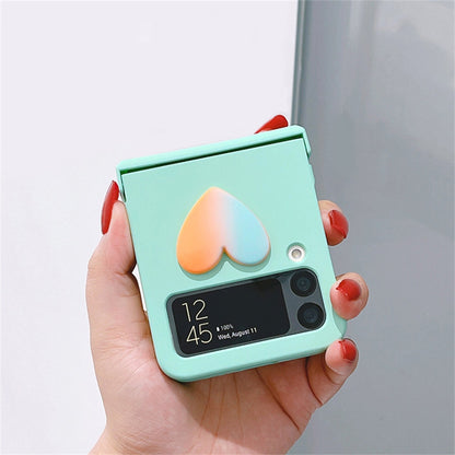 Cute 3D Gradient Heart Case for Samsung Galaxy Z Flip 4