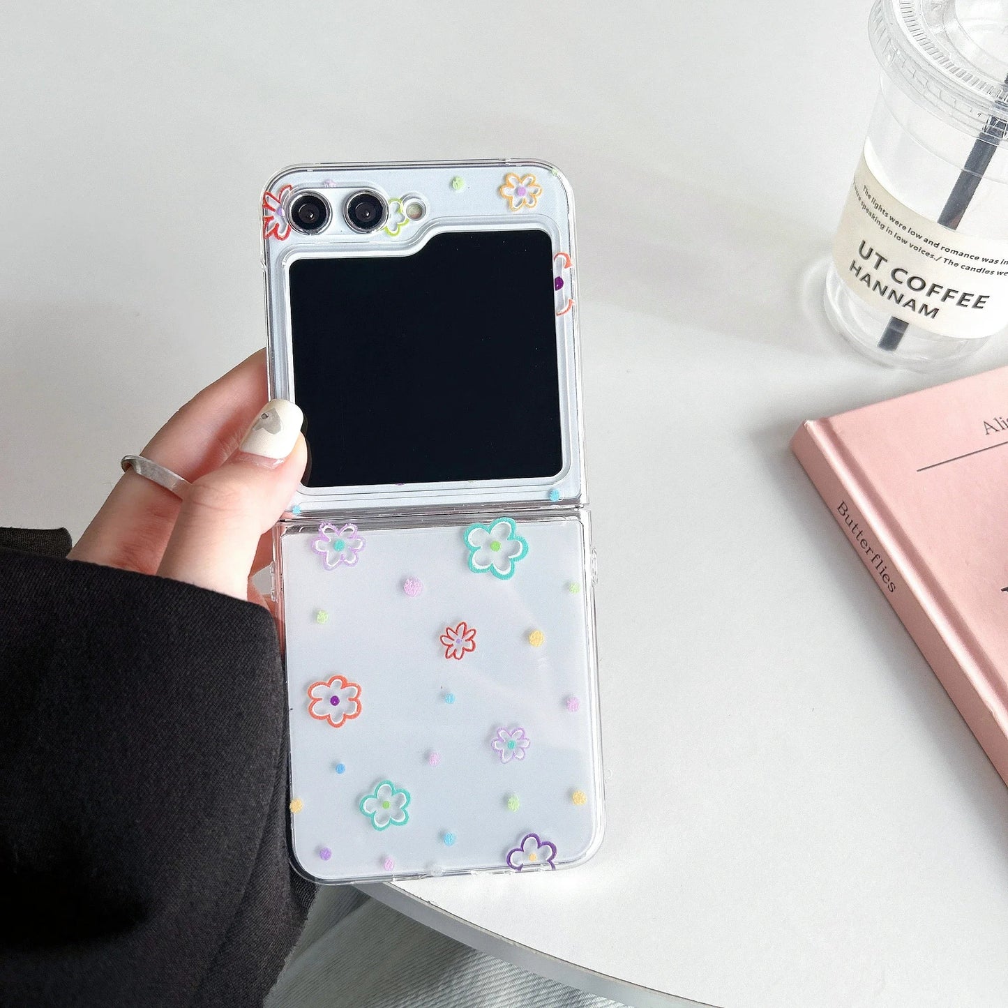 Cartoon Floral Moon Star Case for Samsung Galaxy Z Flip 3/4/5