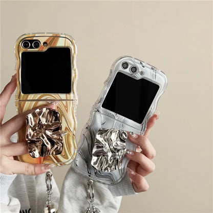 Metallic Water Ripple Phone Case for Samsung Galaxy Z Flip Series